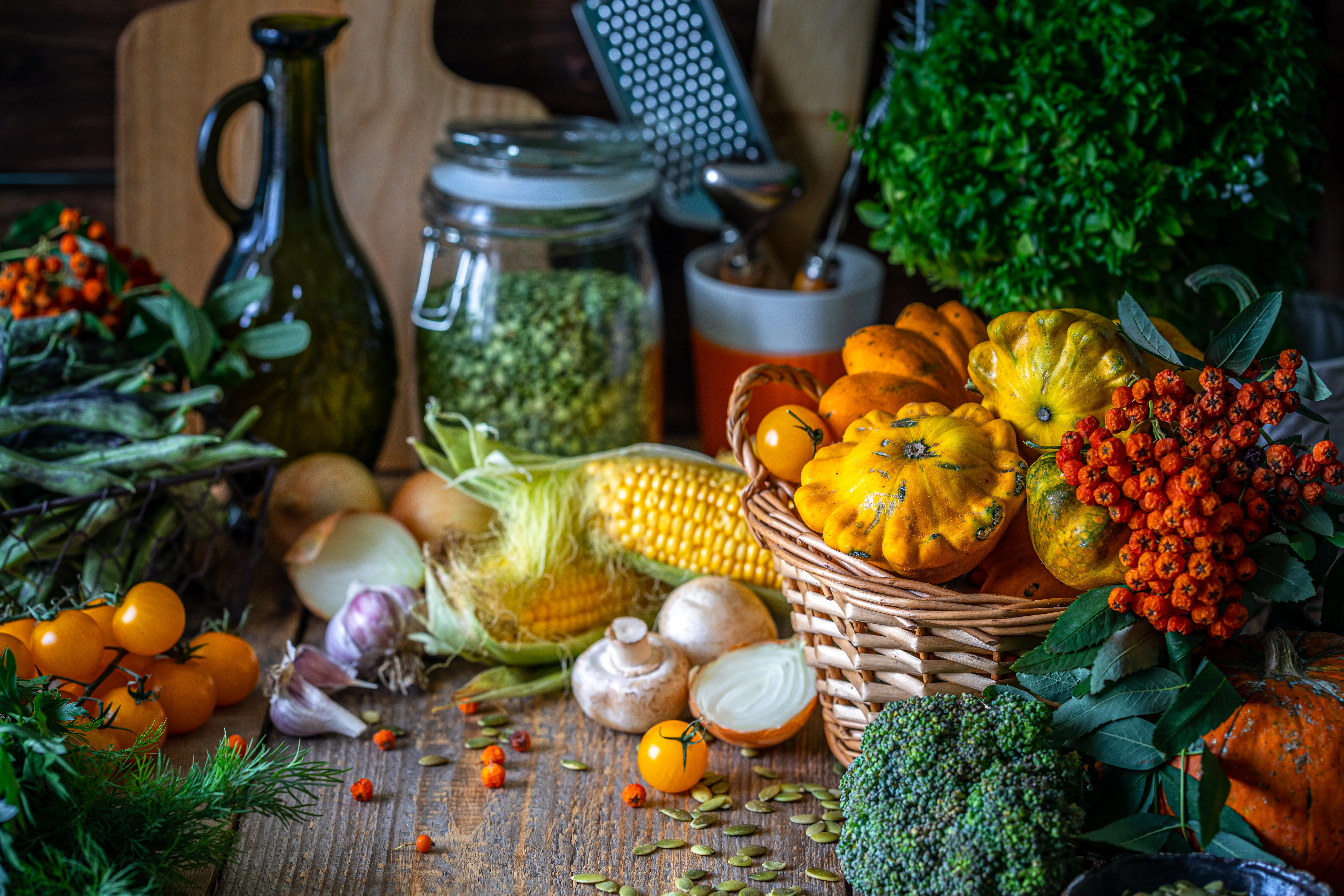 vegetables fresh bio vegetable basket (Designed by Freepik)